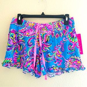 Lily Pulitzer Mermaid Grotto Knit Pj Lounge Short NWT Medium